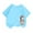 Blue, variant on Curuila Kid Girls Tops Cartoon Print Crew Neck Short Sleeve Tee Summer Casual Loose T Shirt Black Size 2-4 Years
