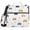 Cute Cars and Triangles, variant on 3 Ring Zipper Binder with Shoulder Strap Waterproof Trapper Keeper 2 Inch D-Ring 500 Sheets Capacity Cute Dogs Cherry Bow