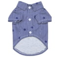 thumbnail image 2 of Tangpan Stripes Tropical Print Pet Dog Shirt Puppy Summer Hawaiian Beach Polo Shirts Clothes(Dark Blue,XL), 2 of 5