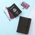 thumbnail image 2 of Passport Holder Cover, PU Leather Travel Wallet Case Organiser for Passport, Credit Cards, Boarding Passes (wallet+tag), 2 of 5