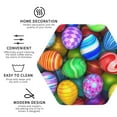 thumbnail image 3 of Lsque Colorful Easter Eggs1 Pattern 4" Drink Coasters Set of 4, PVC Leather Absorbent Coasters, Table Coaster Set Decorative Coffee Cup Coasters Housewarming Gift -Hexagon, 3 of 6