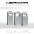 thumbnail image 3 of Kingston Kingston DTMC3 32GB USB 3.1 Flash Drive - Silver Metal, Compact Design, 100MB/s Read Speed, Compatible with Windows/Mac OS X, 3 of 7