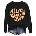 thumbnail image 2 of Meichang Sweatshirts pour Femmes, Sweatshirt de la Saint-Valentin, Sweatshirt Imprimé Amour Doux, Manches Longues, Col Rond, Sweatshirts de Vacances en Solde, 2 of 3