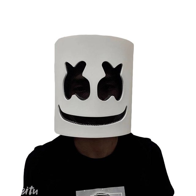 Máscara LED Dj Cosplay Casco Marshmello Máscara de disfraz Máscara LED iluminada Máscara de cosplay para fiesta, rojo Sincero Electrónica