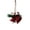 Red, variant on Iron Christmas Bell Ornament Set with Pinecone Accents Holiday Tree Pendant Decor 5.1x3.2x1.8 inch(Gold)