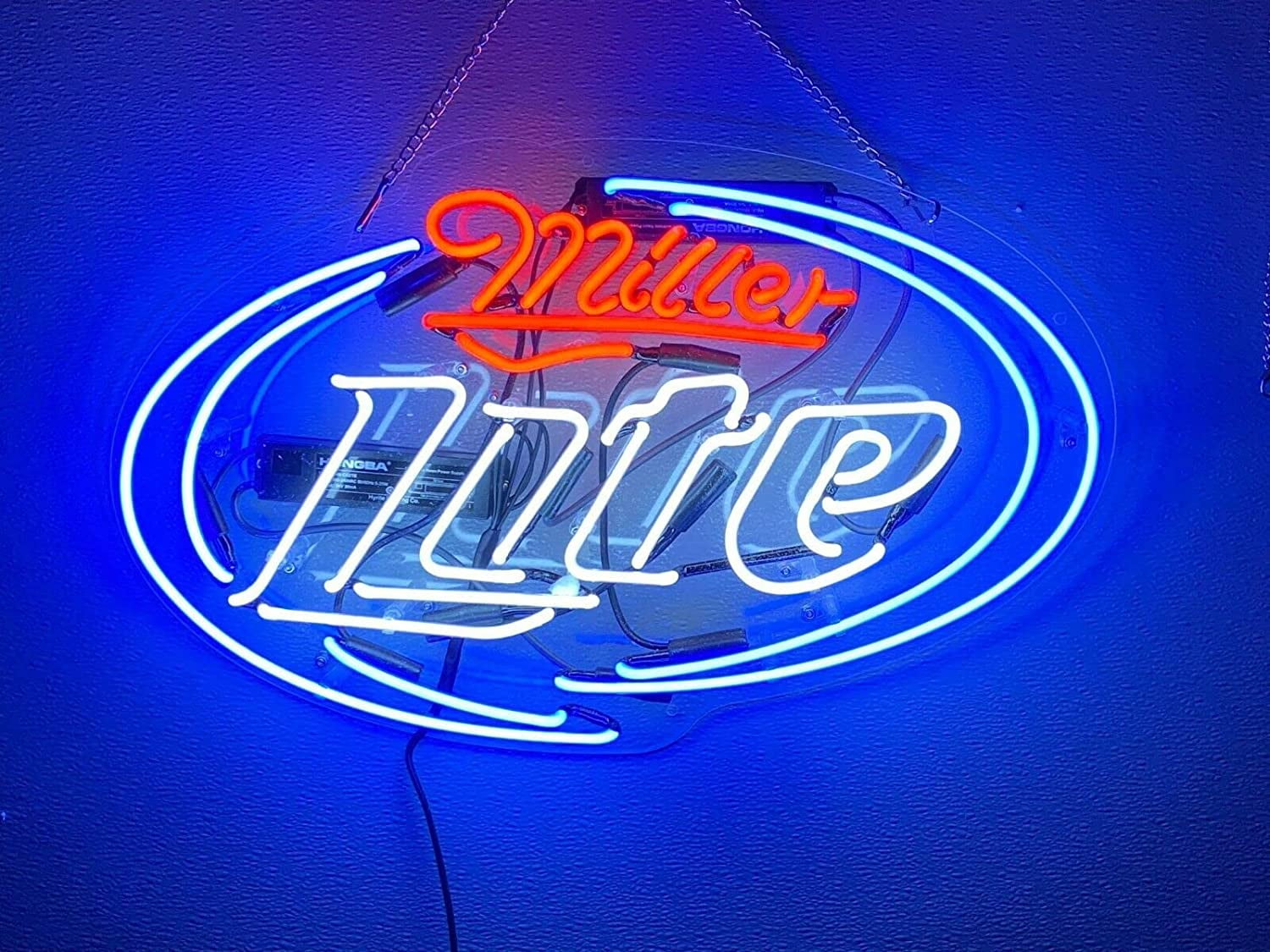 Miller Lite It's Miller Time 2D LED Light Neon Sign 14" Lamp Wall Decor Display 