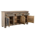 thumbnail image 3 of Taran Designs Isabella 3-drawer 3-door Solid Wood Sideboard in Beige/Black, 3 of 7
