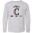 thumbnail image 3 of Inktastic Letter C Monogram Tribal Arrow Long Sleeve Youth T-Shirt, 3 of 5