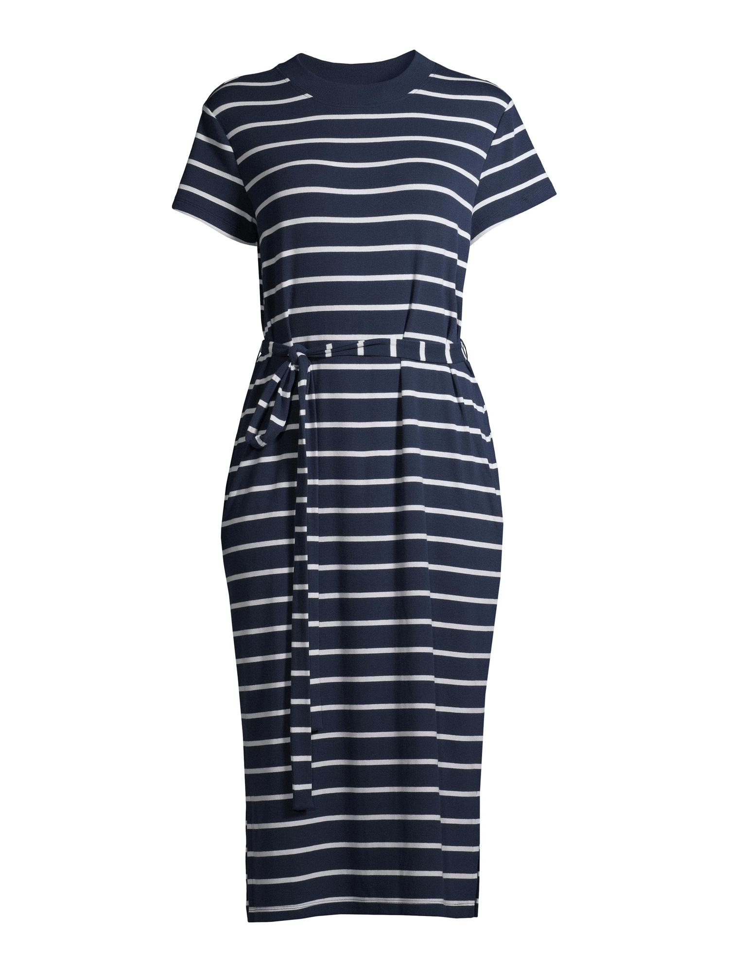 Time and Tru Women's Knit Midi Dress with Belt - Walmart.com Time and Tru Women's Knit Midi Dress with Belt - Walmart.com