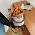 thumbnail image 3 of IELGY Contrasting Color Drawstring All-match Fashion Crossbody Bucket Bag, 3 of 11