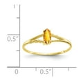 thumbnail image 5 of 10K Yellow Gold Ring Band with Stones (11) November Citrine Marquise, Size 7, 5 of 5