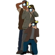 Beistle Paparazzi Stand-Up Tall Life-Sized Hollywood-Themed Cardboard Cutout, Celebrity Star Party Decoration and Famous Photo Prop, Photography Background, 6 x 31.25, 6' x 31", Multicolor
