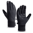 thumbnail image 2 of Guantes de ciclismo de invierno para hombre y mujer, para exteriores, senderismo, esquí, antideslizantes, con pantalla táctil, resistentes al viento, impermeables, de terciopelo, cálidos, 2 of 3