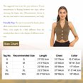 thumbnail image 3 of Manyakai Womens Fashion V-Neck Button Front Vest Teens Dance Crop Top Slim Fit Outwear Jacket Summer Navy Blue XXL, 3 of 7