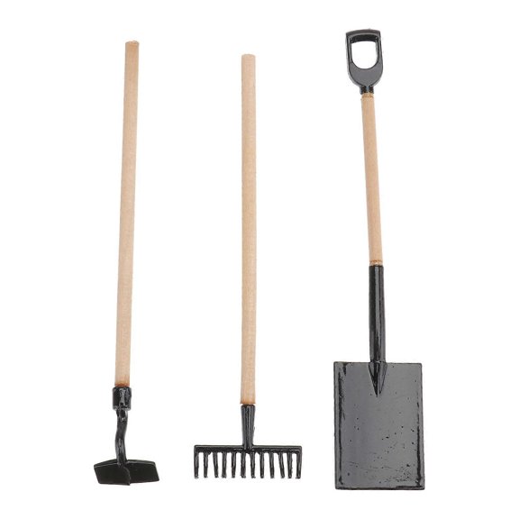 1 Set Miniature Gardening Tools for Garden Mini House Decoration with Fake Spade
