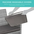 thumbnail image 6 of Best Choice Products 4-Piece Outdoor Wicker Patio Conversation Furniture Set w/ Table, Cushions - Gray/Gray, 6 of 8