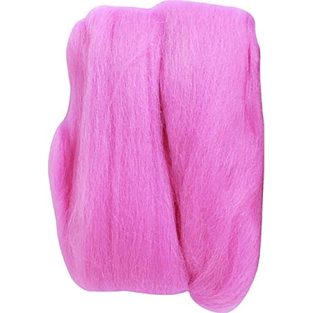 Clover Natural Wool Roving .3oz-Pink