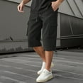 thumbnail image 2 of Men's Casual Cargo Shorts with Pockets Comfortable Loose Fit Versatile Workout Outdoor Travel Lightweight Breathable Men's Pants for At Home Travel Stretch, 2 of 6