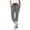 Grey, variant on HNMKIU Trendy Women's Casual Pants with Pockets and Elastic Belt Mid-Length Trousers for Effortless Style and Comfort Versatile for Every Occasion