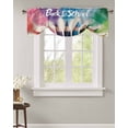 thumbnail image 2 of Tie Up Valance Curtain for Kitchen, Back To School Colored Pencil Rod Pocket Short Curtains Adjustable Tie-Up Shade Valances, Vintage Linen Window Treatment for Bathroom Living Room Bedroom, 2 of 7