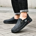 thumbnail image 2 of Men's Casual Lace Up Leather Shoes Comfortable Flat Sole Everyday Walking Sneakers For Outdoor And Daily Wear Men'S Casual Shoes, 2 of 8