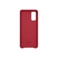 thumbnail image 2 of Samsung Leather Cover EF-VG980 - Back cover for cell phone - aluminum, leather - red - for Galaxy S20, S20 5G, 2 of 3