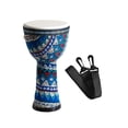 thumbnail image 2 of For 8 Inch African Drum PVC Drum Body Goatskin Drum Surface Lightweight Hand Clapping Drum Percussion Instrument Colorful Pattern Bongo Drum for Adult Beginners, 2 of 7