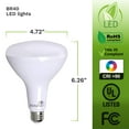 thumbnail image 2 of Bioluz LED BR40 LED Bulbs 90 CRI 100W and 120W Replacement Dimmable Flood Light Bulbs 90 CRI + Outdoor / Indoor CEC Title 20 UL Listed Title 20 Certified, 2 of 6