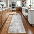 thumbnail image 6 of YOUFORTONG Hallway Longe Runner Rugs,Washable 3’x12’ Wide Carpet for Kitchen Entryway Bathroom, Abstract Non-Slip Soft Rug forBedrom,Grey, 6 of 8