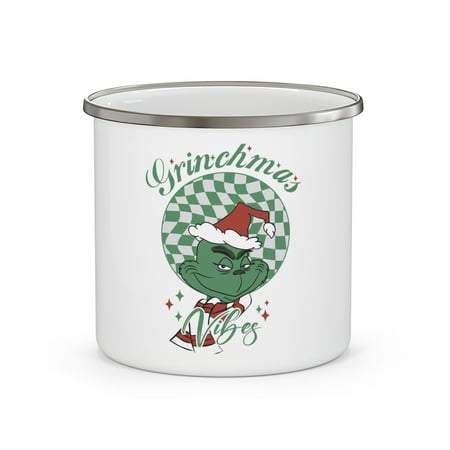 

Christmas santa winter themed. tis the season Enamel Camping Mug