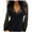 Black, variant on Womans Casual Lace V Neck Shirts Plus Size Long Sleeve Blouses Dressy Embroidery Tee Tops Wine S