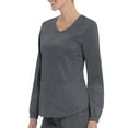 thumbnail image 3 of Scrubstar Women's Core Essentials Mechanical Stretch Long Sleeve V-Neck Scrub Top WD844, 3 of 6
