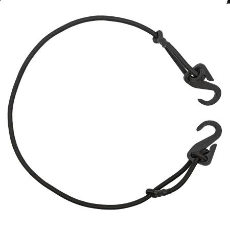 

Hook & Cord Adjustable Bungee Cord with two Secure It Quick Nylon Hooks Black 48 in. 4 Pack