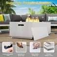 thumbnail image 6 of RADIATA 42" Outdoor Propane Fire Pit Table, No Assembly 50,000 BTU Rectangle Gas Fire Pit, Natural Gas Compatible with Conversion Fitting, Hidden Propane Tank Table, CSA Certified, Light Gray, 6 of 10