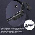 thumbnail image 4 of Methold Auricular de conducción ósea IPX8, resistente al agua, a prueba de sudor, auriculares dinámicos, manos libres, auriculares deportivos, Cables de audio/vídeo Negro, 4 of 6