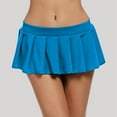 thumbnail image 2 of Uuwenda Women Skirts Sexy Pleated Mini Skirt Ruffle Lingerie For Blue L, 2 of 8