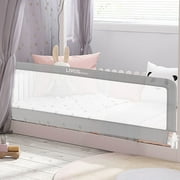 Barrière de lit pour tout-petits 1,5 m matériau en maille respirante garde-lit sommeil sûr barrière de lit barrière de lit pour enfants, tout-petits, nourrissons, 1 paquet
