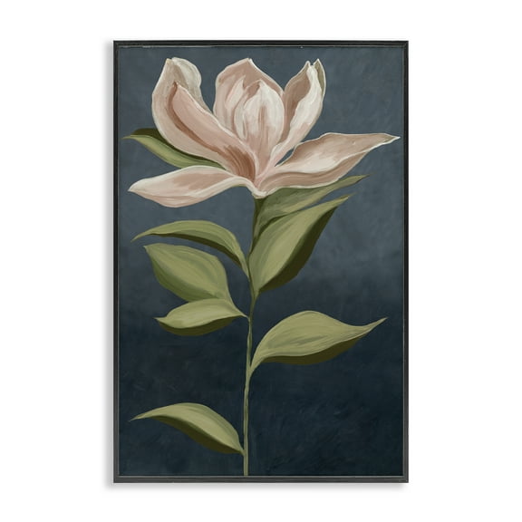 Stupell Industries Pink Iris Petals Plants & Flowers Painting Black Framed Art Print Wall Art, 12 x 18