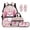 Axolotl Pink Daisy, variant on Cute Cat Backpack with Lunch Box for Kids 5-6/7-8 Elementary School Bag for Girls 1st Grade with Lunch Bag 5 PCS Pink Cherry Blossom Bookbag and Lunch Tote Bag and Pencil Box Set Bookmarks