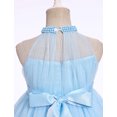 thumbnail image 7 of IBTOM CASTLE Pageant Dresses for Toddler Girls Halter Glitters Tulle Dress Princess Formal Birthday Party Wedding Flower Girl Dress Blue, 7 of 7