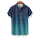 thumbnail image 3 of Mens Casual Manga Corta Botón Abajo Camisas Turndown Cuello Blusa de Impresión, Poliéster Ligero Top de la Moda para el Verano Al Aire Libre Y el Uso Diario, 3 of 6