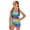Watercolor Rainbow Heart Pattern, variant on Tutolipy Tropical Palm Pineapple Pattern Girls One Piece Swimsuits Swimwear with Cover Up Skirt, Removable Bra Adjustable Strap Girls Swimsuit for Summer 17-18 Years Old