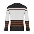 thumbnail image 3 of Maean Mens Big and Tall Striped Shirts Long Sleeve Crew Neck Casual Basic Color Block Tshirts, 3 of 5