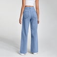 thumbnail image 5 of Wutalume High Waisted Jeans for Women Loose Straight Leg, Casual Trouser Style Denim Pants, Comfort Fit for Relaxed Everyday Wear,Sky Blue 2XL, 5 of 7