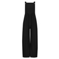 thumbnail image 5 of Patlollav Women'S Bib Overalls Casual Summer Sleeveless Strap Loose Wide Leg Jumpsuits with Pockets, 5 of 6