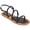 Black, variant on Womens Karrio Buckle Sling Back Flat Sandals
