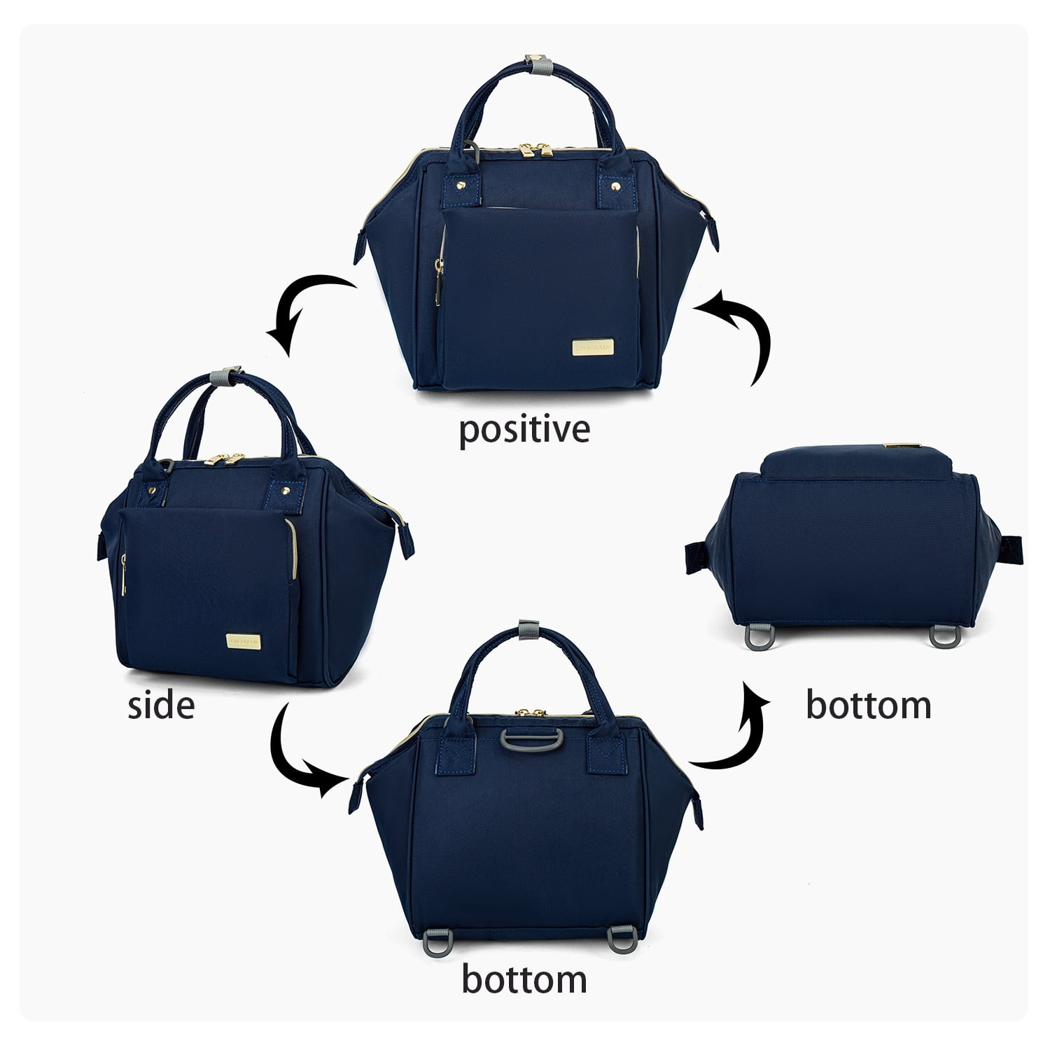 Baby Diaper Bag Nappy Backpack Waterproof Multi-Function Convertible Mini Smart Diaper Bag Backpack for Outdoor