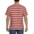 thumbnail image 2 of Rocae Red and Brown Squares for Men's Moisture-Wicking Crew Tee - T-Shirt for Sports, Outdoor Activities, and Casual WearSmall, 2 of 9