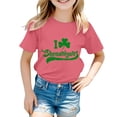 thumbnail image 4 of XIMIN Kids' St. Patrick's Day Soft Short-Sleeve Crew Neck T-Shirt - Distressed Green "I Love Shenanigans" Graphic, Festive Irish Top for Boys & Girls, 4 of 7