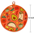 thumbnail image 2 of Bolsa calentadora con aislamiento y soporte de tela apto para microondas que mantiene el calor para harina de maíz, taco, pizza, pan hasta una hora, naranja, 2 of 5